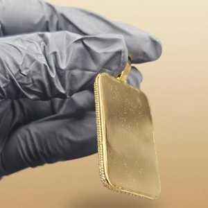 จี้เพชรโมอิสซาไนต์ทรงสี่เหลี่ยมแบบกำหนดเอง ชุบทองคำขาว 925 จี้ฮิปฮอป จี้เพชรโมอิสซาไนต์ VVS แบบกำหนดเองพร้อมตัวอักษรชื่อ - Product Image 4