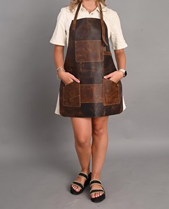 Tablier en cuir véritable avec logo personnalisé pour l'image de marque d'entreprise, vente en gros de vêtements de travail professionnels pour les entreprises LPN-0281 - Product Image 4