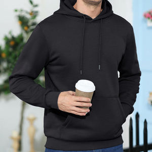 High Quality Cotton made Oversize Hoodie <b>Thick</b> <b>Fleece</b> Drop Shoulder Plain Blank Custom Men Hoodies for selling - Product Image 4