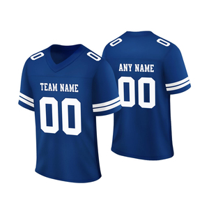 เสื้อฟุตบอลอเมริกันขายส่ง แห้งเร็ว ระบายอากาศ ป้องกันแบคทีเรีย ป้องกันรังสียูวี โพลีเอสเตอร์ 100% ปักลายตามสั่ง แบบสั้น - Product Image 5