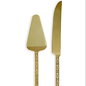 Elegant Wedding Dessert Collection Metal <b>Cake</b> <b>Server</b> and Knife for Celebration Service - Product Image 3