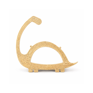 Handmade Kid-friendly Rattan Wall <b>Mirror</b> Dino Design Decorative Wall <b>Mirror</b> for Children's Room from Vietnam - Product Image 1