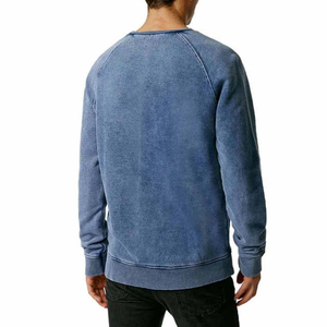 Sweat-shirts légers à col rond pour hommes, style délavé à l'acide, simples et unis, à manches longues - Product Image 2