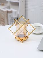 Porte-bougie de mariage en métal et verre, design élégant et nouveau, personnalisable, résistant à la chaleur, support décoratif pour bougie