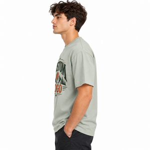 Camiseta de algodón para hombre, cuello redondo, manga corta, color negro liso, corte regular, informal, 100% algodón, lisa. - Product Image 3