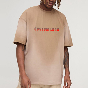T-shirt homme oversize à manches courtes, col rond, en jersey de coton, avec logo imprimé sur le devant, à prix avantageux - Product Image 1