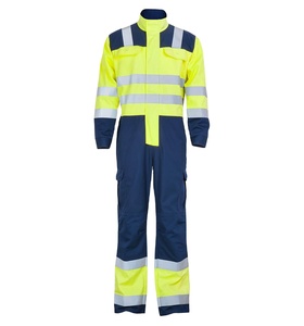 Combinaison de travail en coton personnalisée avec logo, bleu, orange, jaune, antibactérienne, uniforme pour ouvriers du bâtiment - Product Image 4