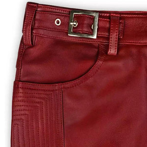 Custom Logo Luxury Genuine Leather Pants Men Slim Fit Trousers Wholesale Wholesale Bulk High Quality PU Leather Pants Women - Product Image 4
