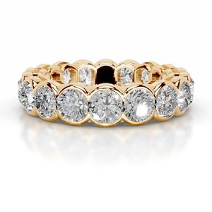 Bague de mariage en or jaune 14 carats pour femme, diamant de laboratoire certifié IGI, taille brillant rond, 2,00 carats, clarté VS1, couleur F - Product Image 1