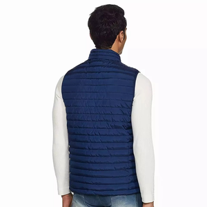 Customized Men Winter Warm Padded Sleeveless Puffer Jacket Vest Waistcoat Solid Quilted Coat Bubble Jacket - Product Image 2