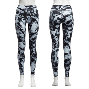 Pantalones Deportivos de Cintura Alta para Mujer, Ecológicos, Transpirables, con Estampado Geométrico, Control de Abdomen, Secado Rápido, Sin Costuras - Product Image 1