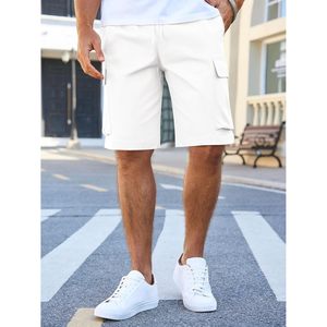 2025 hommes sportif coton cordon Cargo Shorts genou-longueur été sergé pantalons d'extérieur avec Logos 2-en-1 motif - Product Image 3