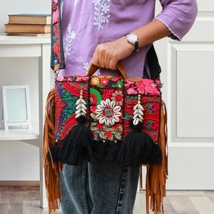 Premium Quality Kambhari <b>Patchwork</b> Black Color Boho Hand <b>Bag</b> Available for Affordable Price from India - Product Image 4