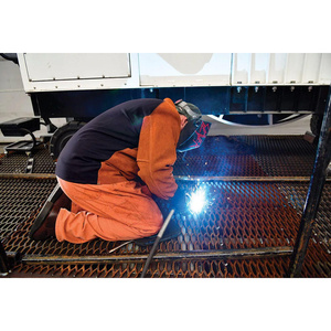 Veste de soudeur en cuir de vachette pleine fleur haute performance, résistante à la chaleur et aux étincelles, protection corporelle, vêtements de travail pour soudeurs - Product Image 5