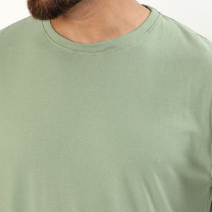 100% Cotton <b>Knitted</b> Summer Eco-Friendly Quick Dry Breathable Blank Factory Direct T Shirt and Shorts <b>Set</b> - Product Image 4