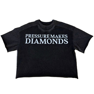 T-shirt personnalisé pour homme, à manches courtes, double col, imprimé, effet délavé, avec strass en diamant, à paillettes, pour presse à chaud, coupe courte - Product Image 3