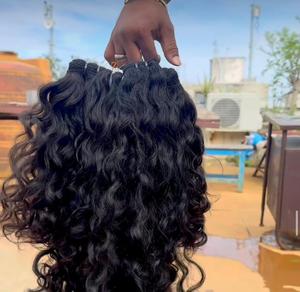 100% calidad de exportación máquina rizada natural cruda trama doble extensiones de cabello humano indio sin procesar calidad de doble dibujado - Product Image 5