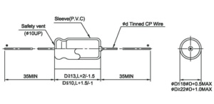 Condensador electrolítico, 1Uf, 50V - Product Image 4