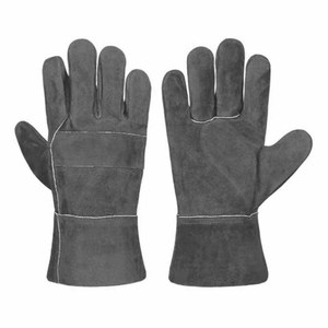 ถุงมือหนังวัวแท้คุณภาพสูง ทนความร้อนและประกายไฟ ป้องกันไฟลุก สำหรับงานดับเพลิง อบ ปิ้งย่าง - Product Image 6