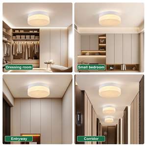 Lámpara de Techo Empotrada de 24W, LED Redonda de 12 Pulgadas, Perfil Bajo para Dormitorio, Sala de Estar, Comedor - Blanco - Product Image 3