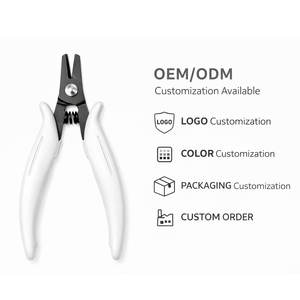 <b>Hair</b> Extension Bond Cutting & <b>Removing</b> Plier with White Handle for Keratin Bond <b>Removal</b> Professional Salon <b>Tool</b> - Product Image 5