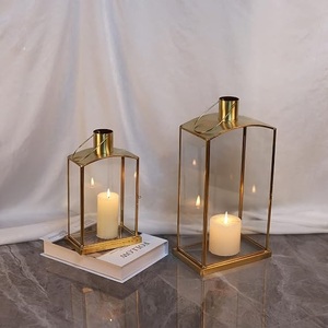 Faroles Decorativos de Acero Inoxidable y Vidrio - Decoración Impermeable para el Hogar en Navidad - Product Image 3