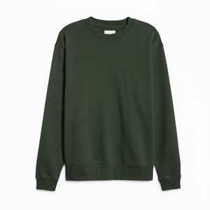 เสื้อสเวตเชิ้ตคอกลมทรงโอเวอร์ไซส์ ยูนิเซ็กซ์ ผ้าเฟรนช์เทอร์รี่ สีพื้น เรียบง่าย สวมใส่สบาย แขนยาว ความยาวปกติ เหมาะสำหรับฤดูใบไม้ร่วง - Product Image 1