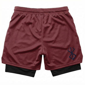 2026 Custom <b>Burgundy</b> Athletic <b>Shorts</b> Men Breathable Gym Workout <b>Shorts</b> Custom Printed Sports <b>Shorts</b> Lightweight Training <b>Shorts</b> - Product Image 2
