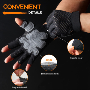 Factory Direct Workout Gloves for Men & Women with Wrist Support, Non-<b>Slip</b> Grip, Heavy Duty Gym Gloves Bulk Supply - Product Image 2