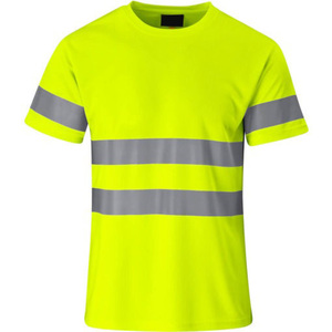 Camiseta de Trabajo de Seguridad Unisex de Alta Visibilidad, Reflectante, Ignífuga, Transpirable, de Manga Corta, de Poliéster, Color Naranja - Product Image 5