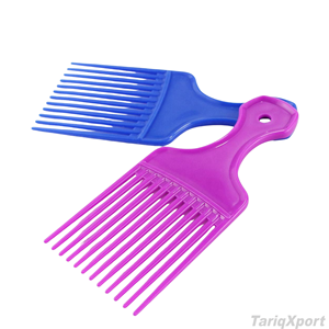 หวีซี่ห่างพลาสติกสำหรับผมหยิกแบบมืออาชีพ พร้อมโลโก้สั่งทำ ด้ามจับพีซีอเนกประสงค์ หวีกำจัดเหาสำหรับใช้ในบ้าน บรรจุกล่อง - Product Image 4