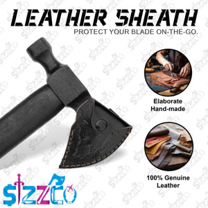 Custom Gift Forged Carbon Steel Viking Style <b>Bearded</b> Axe Rosewood Shaft Pipe Tomahawk LARP Axe, Best Gift Premium Leather Sheath - Product Image 6