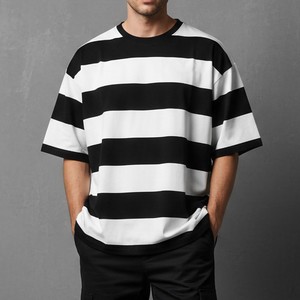 Camiseta Casual Extra Grande para Hombre, de Algodón, Corte Holgado, Tejido Jersey Suave de Primera Calidad, Producción OEM ODM de Marca Privada - Product Image 6