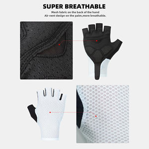Guantes de Ciclismo Personalizados con Logotipo, de Alta Calidad, de Poliéster Elástico, para Gimnasio, Entrenamiento, Protección de Medio Dedo, Antideslizantes, para Verano - Product Image 3