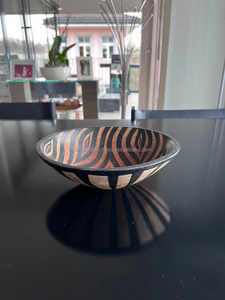 Vente chaude zèbre imprimé bol en bois émail revêtement pour noix bonbons servant disponible à la quantité en vrac - Product Image 2