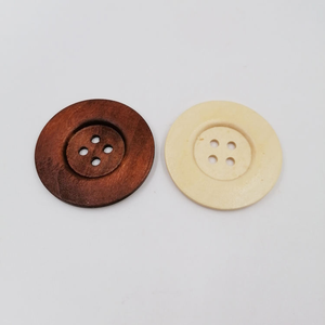 Botón de Madera Natural de 4 Agujeros, Botón Redondo de Madera para Manualidades y Decoración de Ropa - Product Image 4