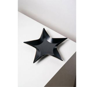 Modern Wavy Rim Black Metal Serving Tray Decorative Scalloped Edge Coffee <b>Table</b> Organizer Luxury <b>Matte</b> Finish Jewelry Dish Tray - Product Image 5