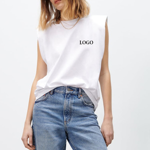 Camiseta sin Mangas para Mujer, Estilo Casual y Moderno, Precio de Fábrica, Camiseta sin Mangas a la Moda, Camiseta Informal para la Calle - Product Image 1
