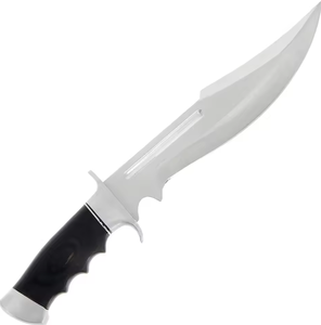 Cuchillo de caza Bowie de hoja puntiaguda de acero de Damasco hecho a mano, nuevo, OEM, al por mayor, con mango de madera exótica verde y latón, de Prestige Blades - Product Image 2
