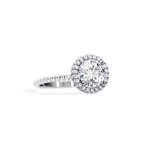 Round Cut Diamond Engagement Ring Women's Prong Setting Floral Style IGI Certified - Product Image 3