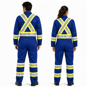 ชุดคลุมทำงานแบบสะท้อนแสง Hi Vis รุ่นปี 2026 ชุดคลุมนิรภัย FR สำหรับงานอุตสาหกรรม ช่างเครื่อง ชุดบอดี้สูทสำหรับผู้ชายและผู้หญิง - Product Image 3
