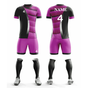 Tenue de football unisexe pour adultes ODM, maillot d'entraînement entièrement sublimé, kits d'uniformes de basketball et de football, vêtements de sport couleur unie - Product Image 4