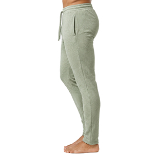<b>Mens</b> Waffle Knit Trousers <b>Slim</b> <b>Fit</b> Casual Textured Pants Elastic Waist Drawstring Sports <b>Joggers</b> Heavyweight Polyester/Cotton - Product Image 4