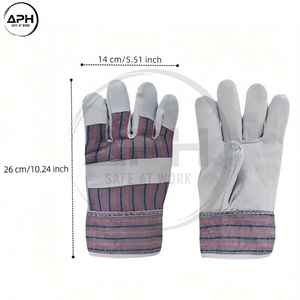 Premium Canadian <b>Gloves</b> Leather Palm Work <b>Gloves</b> Durable Hand Wear <b>Knit</b> Cuff For Industrial Workshop Handling Daily Tasks - Product Image 4