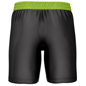 Pantalones Cortos Deportivos de Punto de Secado Rápido para Hombre, Color Naranja, con Franja Lateral, Cintura Elástica, Corte Casual, Cierre con Cordón - Product Image 4