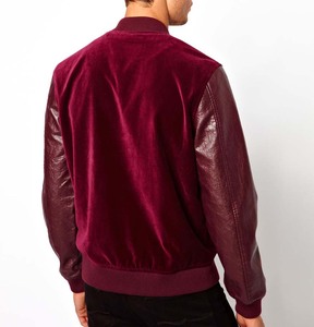Men <b>Jackets</b> Genuine <b>Leather</b> Sleeve College Varsity Men Velvet JacketsMen <b>Jackets</b> Genuine <b>Leather</b> Sleeve College Varsity Men Velv - Product Image 1