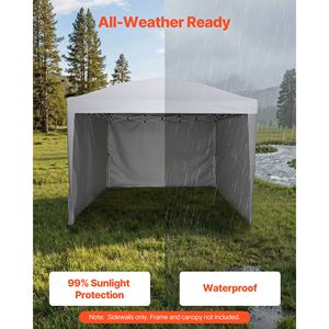 Waterproof 10 X 10 ft Pop up <b>Canopy</b> <b>Tent</b> with Sunlight Protection Layer <b>Canopy</b> Sidewalls Accessories - Product Image 5