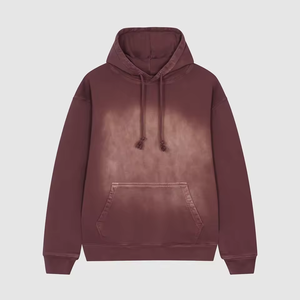 Sudadera con Capucha Verde Lavado Personalizada para Hombre, Ajuste Relajado, con Cordón, Bolsillo Canguro, Estilo Vintage Casual - Product Image 6