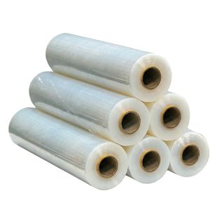 Rollo de Film Estirable Transparente de Grado Alimenticio, Impermeable, de Polietileno, 18 Pulgadas x 550 Metros, para Envolver Alimentos y Palés - Product Image 1