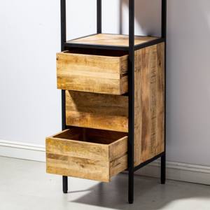 Armoire à 3 tiroirs Vandana Altis Hexa avec 3 étagères, design moderne en bois massif, meuble de rangement - Product Image 4